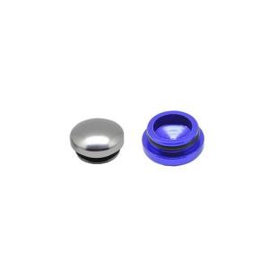 18MM Silver & 22MM Purple Aluminum End Cap (2)