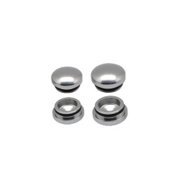 18MM & 22MM Aluminum End Cap - Silver (4)