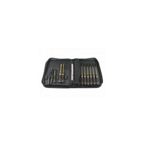 AM Toolset For 1/10 Offroad (12Pcs) With Tools Bag Black Golden